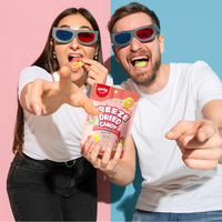 Vente directe d'usine de bonbons lyophilisés collations aigre-doux saveur de fruit croustillant lyophilisé bonbons Gummys