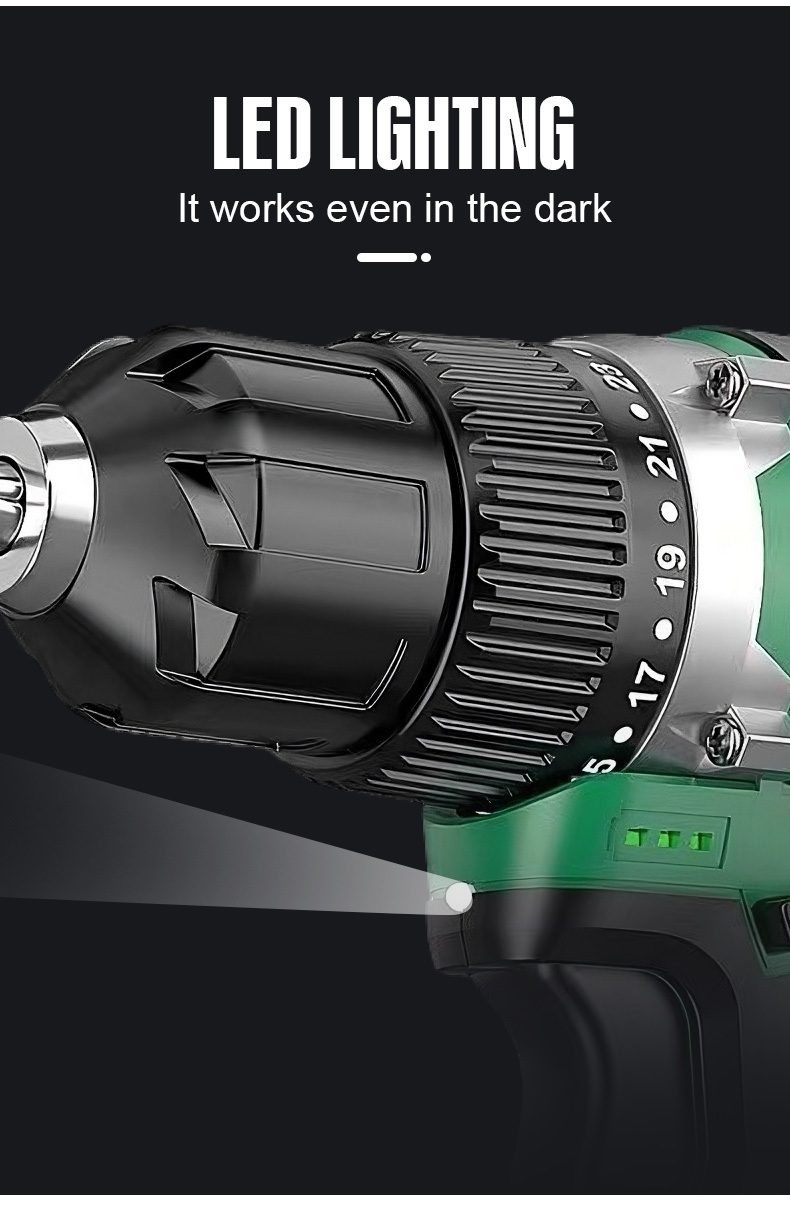 16V China Portable Other and Tools Hand Lithium Battery Brushless Impact Dc Motor Cordless Power Nail Drill Machine · image 2