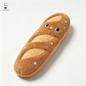 Coussin en peluche personnalisé en forme de baguette, moelleux, en polyester brodé, en forme de nourriture, décoration Kawaii pour canapé et <span class=keywords><strong>chambre</strong></span> d'enfant - Product Image 4