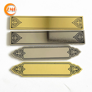 Bán Buôn Giá Rẻ Chất Lượng Cao Tùy Chỉnh Bạc/Vàng Tự Dính Khắc Brass Logo Tên Tấm - Product Image 3