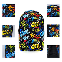 Sac à dos de voyage multifonctionnel pour ordinateur portable, sac à dos de jeu graffiti, sac à dos étudiant avec dos en maille respirante, compatible avec votre PC 16 pouces