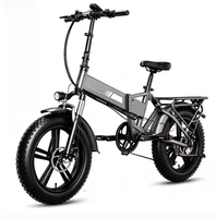 Vélo électrique à pneus larges de 20 pouces, cadre en alliage d'aluminium, 48V 500W, batterie au lithium 7 vitesses, vélo de montagne à suspension intégrale