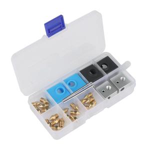 Mk 8 Boquilla Bloque de calor Calcetín de silicona 20 piezas Mk8 Boquilla Extrusora Juego de cabezales de impresión para <span class=keywords><strong>Anet</strong></span> <span class=keywords><strong>A8</strong></span> E10 Creality Ender 3 - Product Image 1