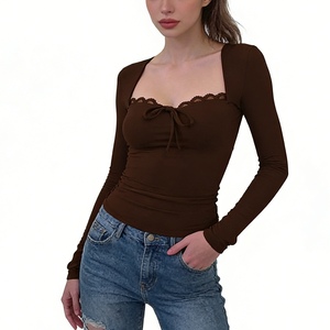 Top Corto sin Mangas con Encaje para Mujer - Top Casual Ajustado con Lazo Delantero, Estilo Chaleco - Product Image 6