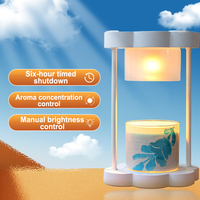 Nuages blancs simple moderne crème vent sans fumée flamme chambre atmosphère dimmable minuterie bougie chauffe-lampe