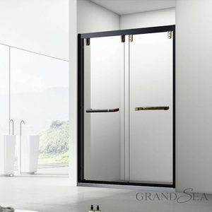 Mampara de Ducha Curva Personalizada de <span class=keywords><strong>Vidrio</strong></span> Templado para <span class=keywords><strong>Baño</strong></span>, Cabina de Ducha Esquinera Portátil - Product Image 4