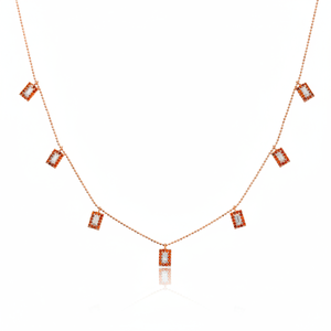 Shaker Design Orange Clair Zircon Baguette Pierre Turc En Gros À La Main 925 Bijoux En Argent Sterling - Product Image 2