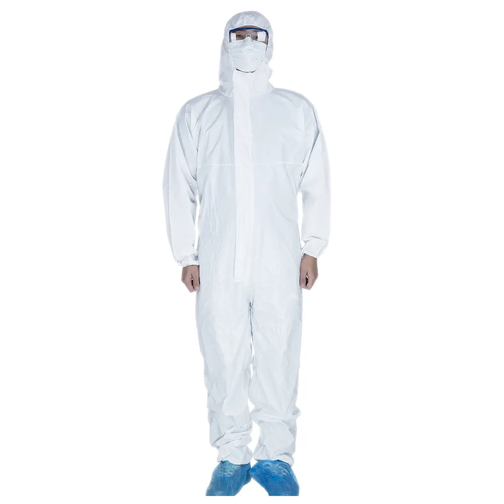 Type 5B 6B Anti Radiation Oem Manufacture One Piece Disposable Safety Cheap Work Coveralls For Industry