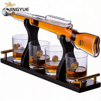 Ensemble Distributeur de Liqueur Fusil 500ml avec Carafe Whisky en Forme de Fusil et Verres Balle pour Hommes – Idéal Anniversaire