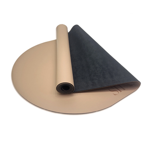 Màu Be Nude màu <span class=keywords><strong>matt</strong></span> PU cao su tự nhiên Yoga Mat Laser khắc logo alignment Arch Shape Yoga matts - Product Image 4