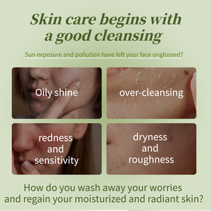 Nhãn hiệu riêng 3.4 floz nhẹ nhàng nhân Vegan kem trên khuôn mặt làm sạch sâu bông bọt axit amin thảo dược mặt sữa rửa mặt - Product Image 3