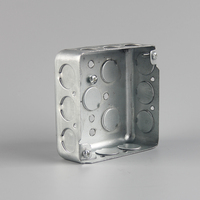 Boîte de jonction en acier galvanisé, protection IP55, carré de 4 pouces
