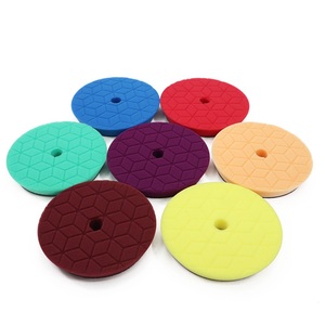Éponge de polissage automobile double <span class=keywords><strong>action</strong></span> 5 pouces à structure alvéolée, polisseuse DA avec tampons Hex-logic pour cirage et lustrage - Product Image 1