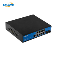 Switch de Fibra Óptica POE Administrado L2+ Gigabit, Switch POE Industrial Inteligente Integrado L2 para CCTV