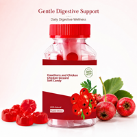Permen Kunyah OEM Hawthorn Chicken Gizzard Gummies Label Pribadi, Pendukung Pencernaan, Rasa Buah Alami, Formula Khusus