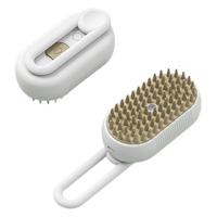 Peigne de massage en spray personnalisable pour animaux de compagnie Peigne de toilettage pour chat avec vapeur électrique pliable 3 en 1 pour brosse pour chat