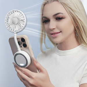 Trending Magnetic Phone <b>Fan</b> 2026 New Release Rapid Cooling Wearable Bladeless <b>Stand</b> Dual 360 Rotation 3-Speed Foldable - Product Image 3