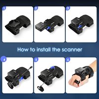Eyoyo Finger Trigger 1D 2D Usable Inalámbrico Manos libres Lector de código de barras QR Guante Bluetooth Escáner de código de barras