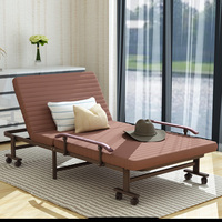 Lit pliant moderne d'extérieur, lit de camp portable en métal, mobilier de chambre à coucher, lit pour la maison, l'hôtel et l'appartement