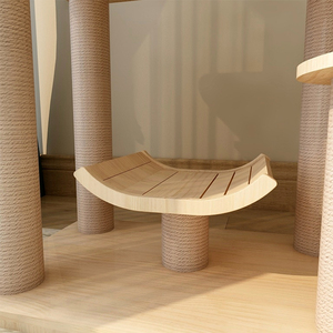 Rascador de madera moderno personalizado, torre de árbol grande para <span class=keywords><strong>gatos</strong></span>, juguetes de <span class=keywords><strong>escalada</strong></span> duraderos para <span class=keywords><strong>gatos</strong></span> de interior - Product Image 3