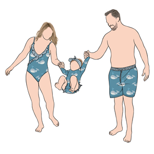 Traje de Baño Little Glow para Niños, de Alta Calidad y Moda, Traje de Baño Tipo Romper para Viajes Familiares y Diversión en la Playa - Product Image 6