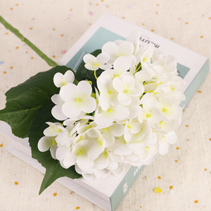 <b>Hydrangea</b> <b>Artificial</b> Flowers White Plastic Natural Touch Wedding Home Decor 90 Petals Reusable Recyclable - Product Image 1