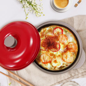 ฉลากส่วนตัวไม่ไฟฟ้ารอบไมโครเวฟเครื่องครัวปรุงอาหารอย่างรวดเร็วเหล็กหล่อไม่ติดกระทะย่างไมโครเวฟ - Product Image 5