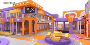 Parco Giochi Commerciale al Coperto in Plastica per Bambini, Casetta per Giochi di Ruolo con Mobili e Giocattoli Interattivi - Product Image 6