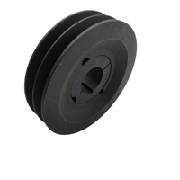 Pulley Sabuk V 2 Alur Berbentuk Tirus dari Baja Tempa Kekuatan Tinggi untuk Mesin Pertukangan Kayu Penggerak Tenaga