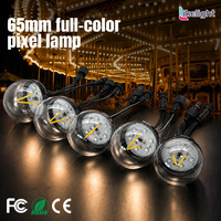 Luz de píxel de filamento RGBW UCS2904 DC24V DMX512 para exteriores, 65mm IP67, para proyectos de iluminación de norias y atracciones de feria