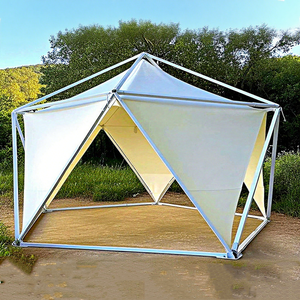 Custom Size White Fabric Pyramid <b>Tent</b> Luxury Backyard Camping Resort Glamping <b>Canopy</b> - Product Image 1