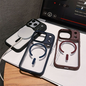 Coque rigide transparente anti-jaunissement pour iPhone 18, 17, 16 ; Coque magnétique de luxe avec cadre métallique pour iPhone 18 Pro Max, vente en gros DDP Roumanie - Product Image 6