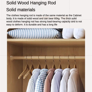 Einfaches Design Ecke Kleider schrank für Kleidung Großhandels preis Benutzer definierte Burlywood Holz Kleider schrank Schlafzimmer möbel zum Verkauf - Product Image 5