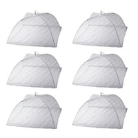 6 paquets de couvertures alimentaires en maille Pop-Up 17x17 de grande taille, parapluie de tente pour l'extérieur, tentes d'écran, pique-niques de fêtes, barbecues, réutilisables