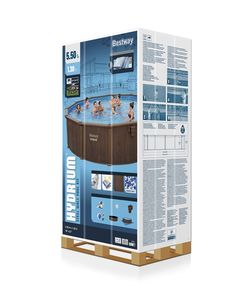 Bestway 561CS Hydrium-piscina portátil <span class=keywords><strong>de</strong></span> acero para exteriores, piscina familiar sin fin, precio al por mayor, pintura <span class=keywords><strong>de</strong></span> madera - Product Image 6