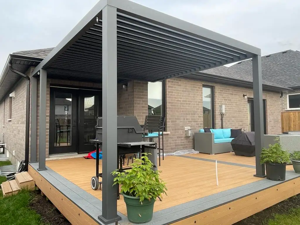 Fabrieksprijzen Eenvoudig Te Monteren Aluminium Lamellen Met Terrasafdekking Carport Luifel Kits Buiten Tuinhuisje Pergola