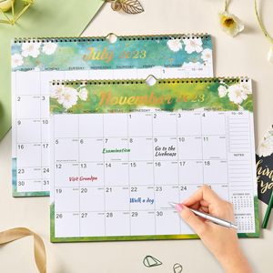 Promotion Custom Calendar Office Gift Cheap Saddle Stitch Spiral Binding Daily Monthly Printing Wall Calendar