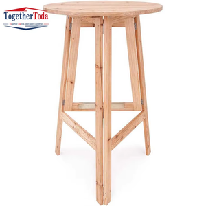 Table de camping pliante en bois moderne, table à café et à vin stable, écologique, en bois de pin, portable, pour pique-nique en plein air - Product Image 1