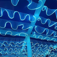Rideau en voile de soie LED pour décoration de plafond, style moderne et luxueux pour mariage, fête, camping et ambiance de restaurant par Mank Wedding