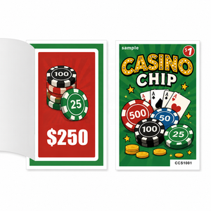Fabricant professionnel de cartes de jeu à fenêtre découpée, cartes à décoller et gagner à thème personnalisé, et billets de loterie à languette - Product Image 1