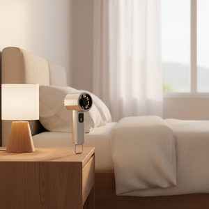 Ventilateur de poche LED noir rechargeable pour la maison, mini ventilateur portable USB rechargeable pour la nuit - Product Image 1