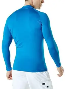 Camisa de compressão personalizada com secagem rápida, blusa de manga longa pescoço surf água natação 50 +