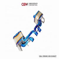 Catback — système de silencieux d'échappement, en titane, avec vannes à vide et trois pointes, pour Ferrari 458 458SC 4.5, MY 2011 — 2015