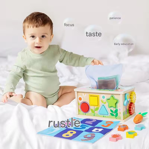 EDULAND Boîte de tri de formes et de couleurs en bois multifonctionnelle Montessori <span class=keywords><strong>Sudoku</strong></span> pour les enfants de 2 à 4 ans - Product Image 2