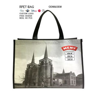 Fabricant de sacs à provisions fourre-tout en RPET imprimés avec logo personnalisé Sac en RPET recyclable réutilisable écologique avec certification GRS - Product Image 2