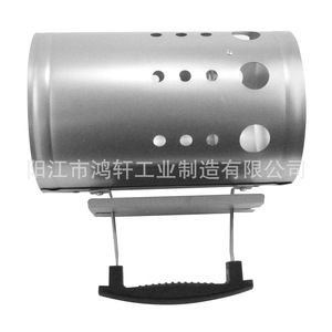 ถังถ่านสำหรับทำบาร์บีคิวกลางแจ้ง พร้อมหูหิ้ว ถาดรองขี้เถ้าโลหะ สำหรับทำอาหาร อบขนม ขนาด 27x17.5x30 ซม. ทนความร้อน ยี่ห้อ Yangjiang รุ่น HX A028 - Product Image 3