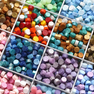 Gránulos de Cera para Sellar de Colores Mezclados, 500g por Libra, Perlas de Cera Octogonales y Rectangulares para Manualidades DIY y Letreros de Boda - Product Image 2