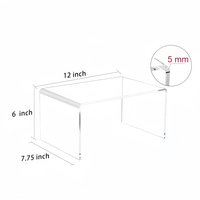 Présentoirs portables en acrylique, supports de présentation de 5 mm d'épaisseur, rehausseurs d'étagères pour parfums, jouets, cupcakes, haltères, figurines