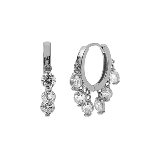 Pendientes de Aro Huggie de Plata de Ley 925 QLEESI, Joyería Minimalista, Regalo, Circonita Cúbica, Pendientes Pequeños - Product Image 2