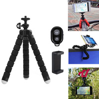 Mini trépied pour téléphone portable, support de Octopus antidérapant avec jambes éponge Flexible et Clip universel pour appareil photo